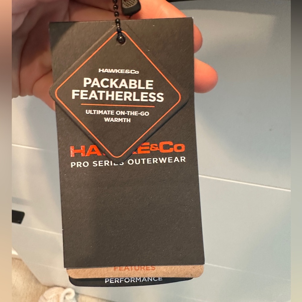 Hawke & Co Men Quilted Hooded Puffer Jacket Navy Blue Lightweight Snow Winter - Picture 10 of 11